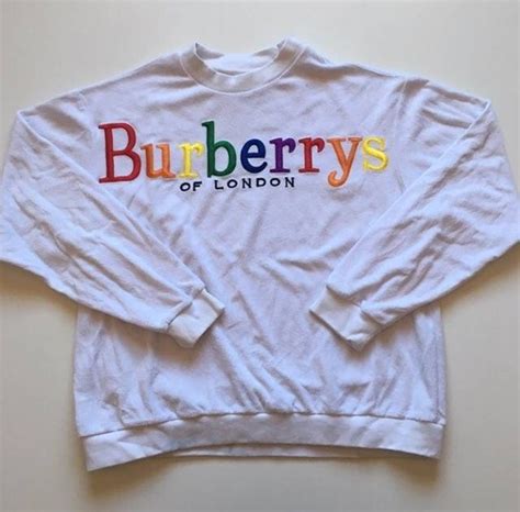 burberry rainbow logo sweatshirt|burberry sweatshirt saks.